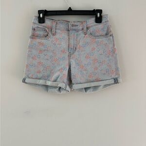 Levi's Light Blue Floral Jean Shorts
